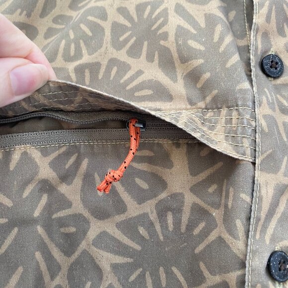 Howler Brothers Tidepool Tech Shirt XL Green Button Up Tropical Fishing Outdoor - Picture 7 of 11